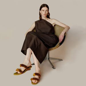 New Design Summer Slip-on Silk Slippers Anti-slip
