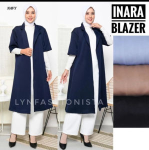 LYNFASHIONISTA-INARA LONG BLAZER WANITA SCUBA OUTER KOREAN STYLE FASHION MUSLIM/938