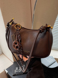 Casual Large Capacity Womens Crossbody Bag Simple Commuter Underarm Bag 2025 New Style Detachable Shoulder Strap Handbag