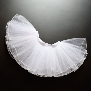 เด็กเต้นรํา Mo บัลเล่ต์เต้นรํากระโปรงสีขาวสาวเต้นรํา Petticoat ประสิทธิภาพกระโปรงสําหรับเด็กวัยหัดเดิน