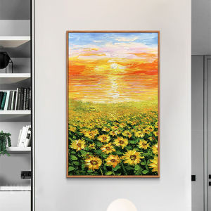 Oil Painting By Numbers spring landscape sunflower Number Drawing Canvas DIY Pictures By Numbers Home Decor