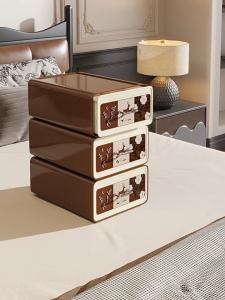 SG Stock Underwear Sock Storage Box Drawer Organizer Stackable Wardrobe Storage Box PP Dustproof Closet Organizer
