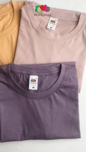 Fruit of the Loom Classic T-Shirt For Men & Women Round Neck 100% Cotton Pastel Collection Basic Plain Tee Mint Green