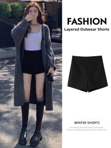 High Waist Slim Fit A-Line Stretchable Shorts