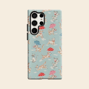 cat dog umbrella rain Luxury Fashion Full Lens Protective Case for Samsung Galaxy S26 S25 S24 A56 A36 Plus Ultra