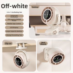 Wall-Mounted Small Fan USB Rechargeable Clip-On Desktop Tabletop Toilet Office Quiet Student Dormitory Bedroom Air Cooler