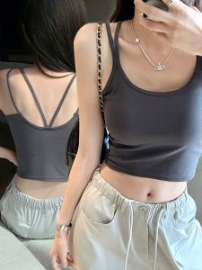 MiiOW | Áo ba lỗ ngắn mùa hè cho nữ MiiOW Cat Person Áo ba lỗ hở lưng V cổ áo lót bên trong có thể mặc ngoài trời thời trang thường ngày