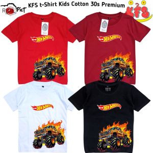 KFS 342 Baju Kaos Hotwheels Truck Monster Jeep Anak Laki-laki Perempuan Katun 30s
