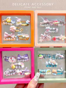 ENEN | Cute Cartoon Bow Pearl Hair Clips Set