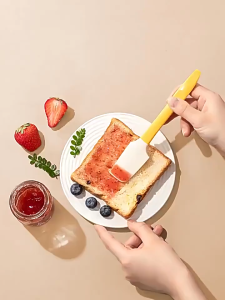 Translucent Mixing Dough Scraper Cream Scraper Kitchen Tool Heat Resistant Utensils Cake Baking Brush Spatula Silicone Translucent Scrapercake Tools Cream Spatula Cake Cream Baking Silicone Spatula Small Nonstick Cookware Cooking Tool