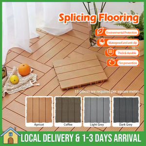 Plastic Wood Floor Decking 30X30CM Splicing Wood Interlocking Flooring Tiles Outdoor Garden Decoration Floor Tiles Balcony Flooring Lantai Papan Kayu 地板