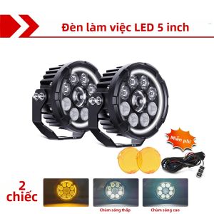 CO LIGHT LED Làm Việc Đèn Pha Phụ Trợ 5 Inch DRL Cho Xe Máy 12-80V Cao/Thấp/Nhấp Nháy Off-road Moto Fog Light 3500K 6500K