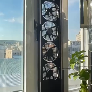 Window ventilation fan no drill hook for wall window no-installation sliding exhaust