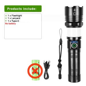 20000000LM Most Powerful LED Flashlights Long Range 4500M Super Bright Torch Light Rechargeable Outdoor Camping Lantern Fishing