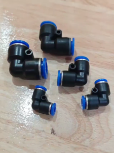Pneumatic Fitting PV Sambungan L Elbow Selang Spc 1Pcs