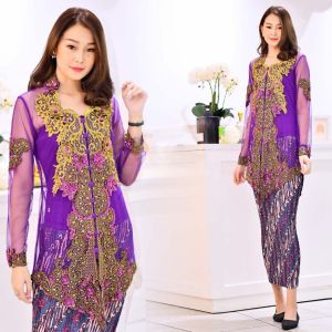 KEBAYA BORDIR DI PAYET/PB41/KEBAYA ENCIM MODERN/BAJU KEBAYA STELAN SAMA ROK/KEBAYA