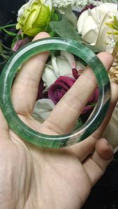 Green Strawberry Starlight Quartz Bangle 61mm  绿草莓千层星光水晶手镯 61mm