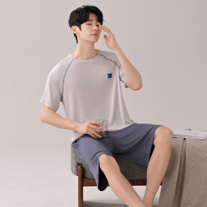 MiiOW | Bộ đồ ngủ mùa hè Ice Silk Cool Sensation tay ngắn quần short MiiOW dành cho nam Bộ đồ mặc nhà thoải mái thoáng khí