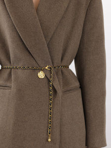 Simple Chi Ya ~ Full of French Exquisite ~ Sweater Waist Chain 2024 New Arrival Fancy Camellia Classic Style Metallic Belt