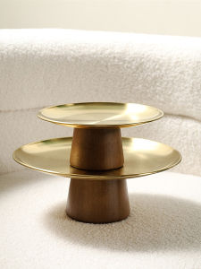 Elegant High-legged Fruit Tray Snack Display Tray Candy Tray Afternoon Tea Biscuit Tray Entrance Jewelry Storage Tray