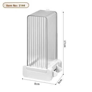 Automatic Pressing Makeup Cotton Storage Box Household Bathroom Cotton Swab Box Desktop Makeup Desk Dustproof Makeup Cotton Box