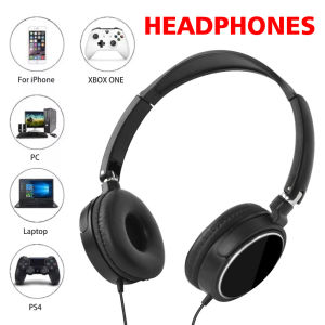 3.5mm/Type-C Wired Headphones Noise Cancelling Business Over Ear Headset Flexible Adjustable Stereo Earphones for PC MP3 Mobile