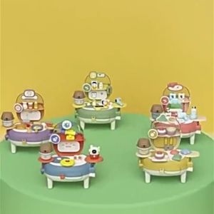SK-M321 Mainan Edukasi Anak Bear Backpack 2IN1 Pretend Play Kitchen Set / Mainan Tas Ransel Anak Karakrer Beruang Beauty Colorclay / Simulasi Mainan Masak Masakan Dapur Anak Import
