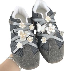 Pearl flower Shoe laces Charms for Sneakers Advanced Shoes Decorations Fashion Butterfly Shoe Charm DIY Shoe Accessories