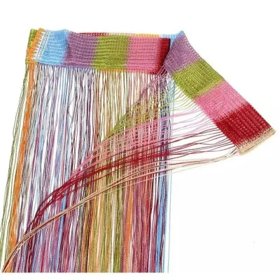 Tirai Glitter pelangi Pembatas ruangan Tengah /Gorden Jendela Pintu 100x200cm
