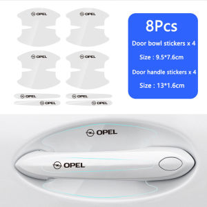 8Pcs Car Door Handle Protection Sticker Anti Scratch Film For Opel Corsa Astra Insignia Vectra Zafira Meriva Mokka Grandland