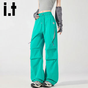 izzue | Mens Purple Quick-Dry Straight Cargo Pants Techwear Style