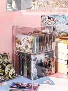 COD Photocard Storage Box Acrylic Storage Box Blind Box Card Kpop Photo Card Organizer Compartment Flip Box