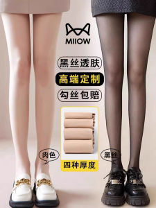 ผู้หญิง บุด้วยผ้าฟลีซ สีดำ ถุงน่อง เลกกิ้ง Double Layer Skin-Tight อุ่น Base Layer ถุงน่อง ฤดูใบไม้ผลิ ฤดูใบไม้ร่วง ฤดูหนาว Bare Feeling