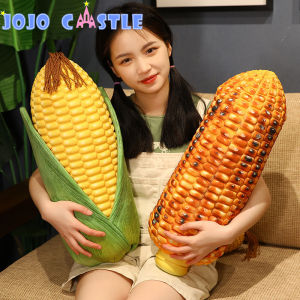 JOJO CASTLE 45-60cm Real Life Corn Plush Toys Simulation Plant Grilled Corn with Leaf Pillow Creative Stuffed Soft Dolls Funny Birthday Gift