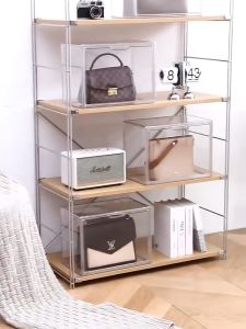 Acrylic shoe box bag Transparent display box Acrylic Display Boxtransparent Storage Box Handbag Storage Transparent 包包折叠收纳盒