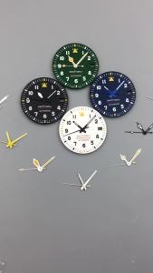 Mặt Đồng Hồ Lặn Kiểu Phi Công Màu Xanh Dương 29mm Với Kim Dạ Quang Xanh C3 Tương Thích Với Bộ Máy NH35 Phụ Kiện Thay Thế Bằng Thép Không Gỉ.