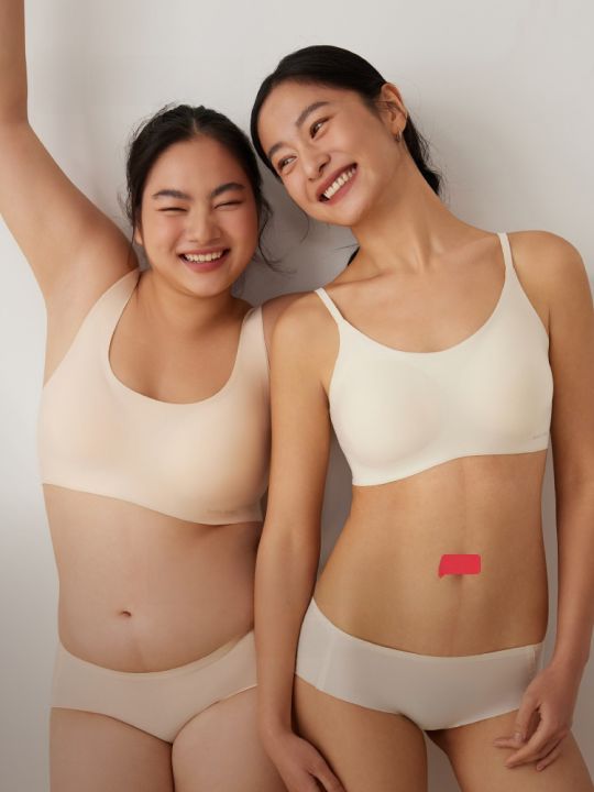 เสื้อชั้นในไร้สายแบบสวมหัวทรงบราสปอร์ตไร้สายเนื้อเดียวเนื้อเดียว NEIWAI ฤดูใบไม้ผลิและฤดูร้อน 2025 ไร้รอยตะเข็บ