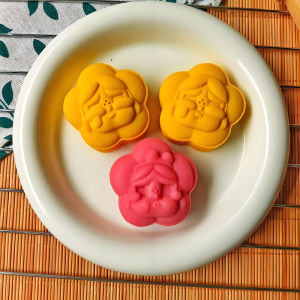 Bubble Monster Crybaby Cartoon Ice Skin Moon Cake Purple Sweet Potato Press Grinding Kitchen Baking Mold Tool