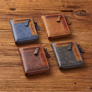 Aldawaar Dompet Pendek Pemegang Kad Lelaki ( Men Coin Short Wallet Purse Multi-slot Card Wallet Bag ) 12Y2
