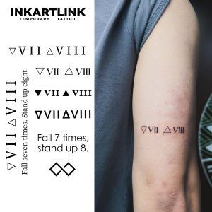 Roman Mumerals And English Temporary TattooLasts To 15 Days New Technology Magic Waterproof Semi Permanent StickerFor Party.