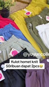 CELANA WANITA KULOT HORNET KANCING DEPAN