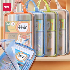 deli | Subject Organizer Student Carry Bag L Shape Large Opening