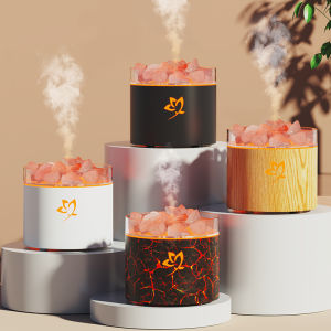 Crystal Salt Stone Aromatherapy Machine Colorful Atmosphere Lamp Atomization Humidification Suitable for Office and Bedroom