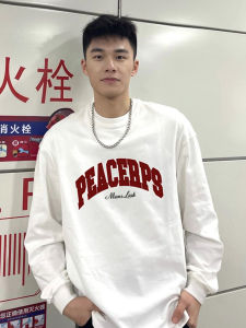 Áo Thun Dài Tay in Chữ Phong Cách Mỹ Cổ Điển Rộng Rãi Cho Nam Mùa Thu 2025 Thời Trang Mới Tagkita Chất Liệu Cotton