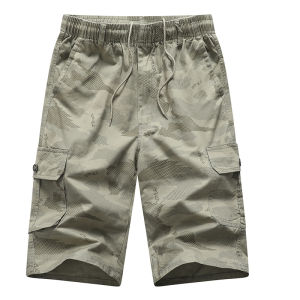 Summer Thin Cotton Workwear Shorts Mens Loose Casual Large Size Quick Dry Mens Pants with Big Pockets Trendy Seven-Foot Pants