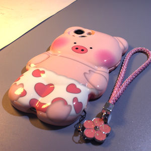 Cute Pig Heart Shaped Silicone Phone Case Full Cover for 15 pro Max 16 pro New Model 14 Creative Cartoon 13 Soft Shell for Women