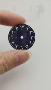 28.5MM Black Starry Sky Watch Dial with Eastern Arabic Numerals Fit for NH35 NH36 Movement Modification Parts Replacement