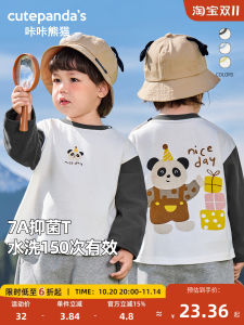 CUTEPANDAS Autumn Long Sleeve T-Shirt Childrens Casual Base Layer Shirt Baby Girl Boy Clothes round Neck Print Design