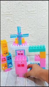 Mainan Anak DIY Blocks Castle Bangunan Assembly Building Block LB10