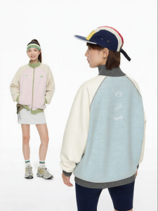 OWOX | Áo Khoác Raglan Đứng Cổ Màu Phối Cho Nữ